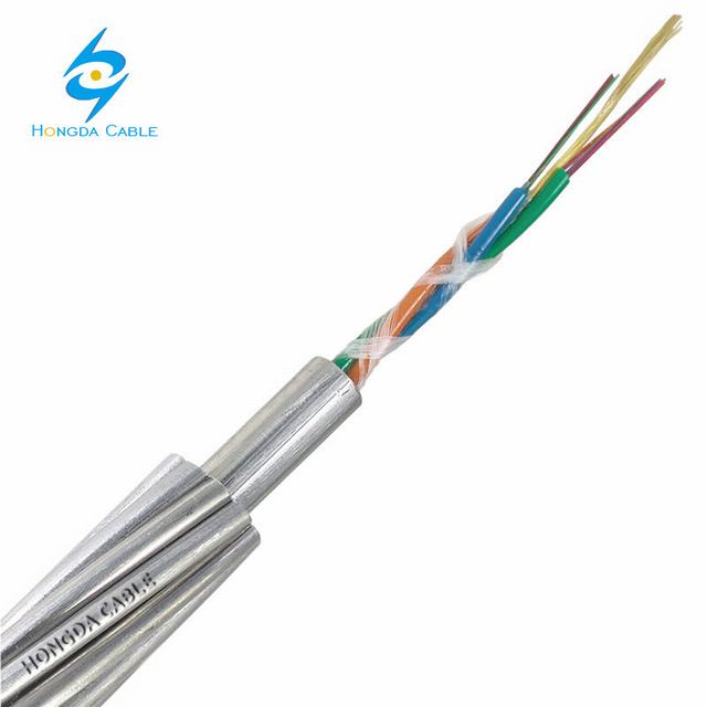  Cable de aluminio de 10mm cables OPGW de cable a tierra de óptica