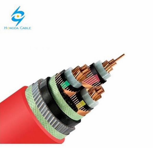  11kv/Cu/XLPE SWA PVC/PVC/Cable de alimentación de 3 X 150
