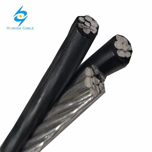  2*4AWG+4AWG Triplex Cable conductor de aluminio de caída del Servicio de Cable ABC