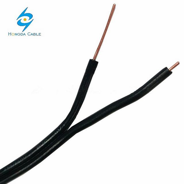  2 conducteurs 0,8 mm, fil de cuivre CCS drop câble téléphonique câble extérieur