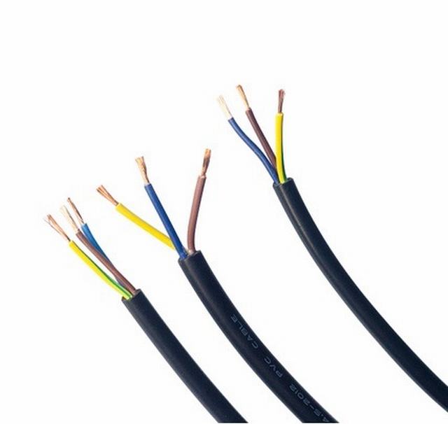  3 Core 0.75/1.0/1.5/2.5mm fil souple Rvv câble PVC de 3*2,5