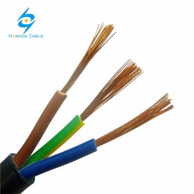  3 основных 2,5 гибким проводом кабеля электрического кабеля