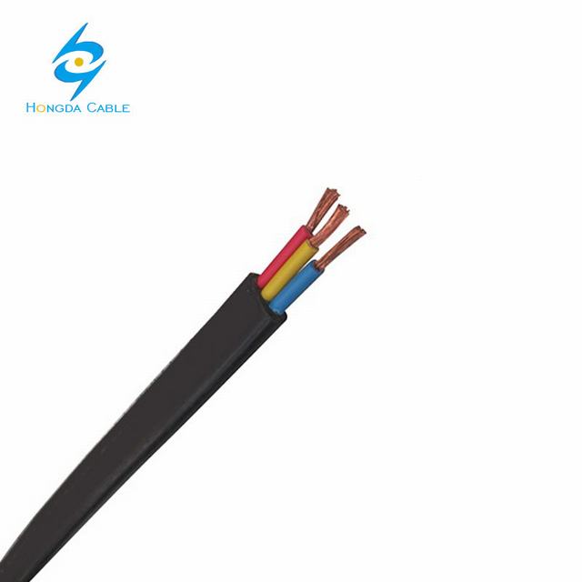  3 conducteurs du câble souple plat câble électrique 3X2.5