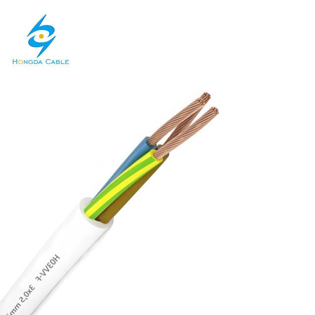 
                                 De 3 Núcleos de alambre de cobre flexible para uso doméstico, Rvv multi hilo Flexible Cable El cable de masa                            