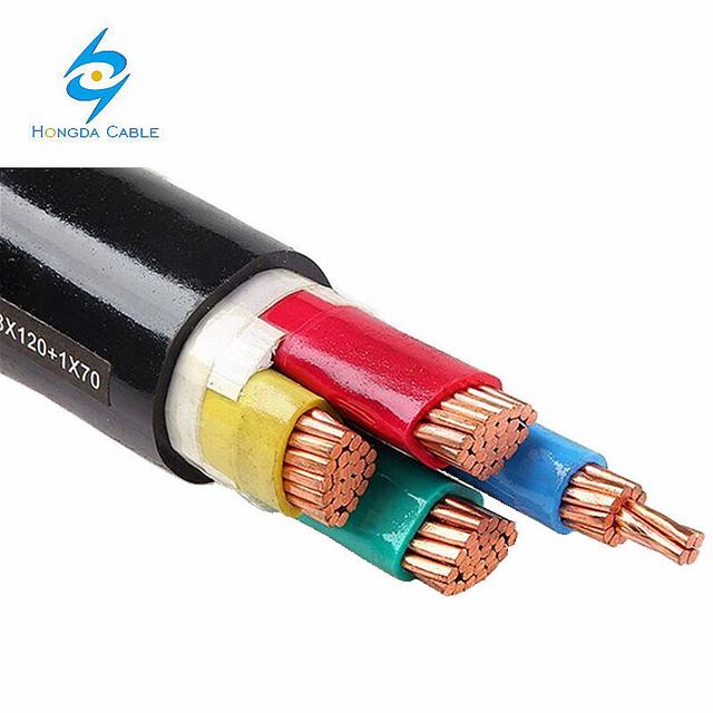  3X120 + 1X70 Sqmm XLPE изолированных медных провода кабеля питания