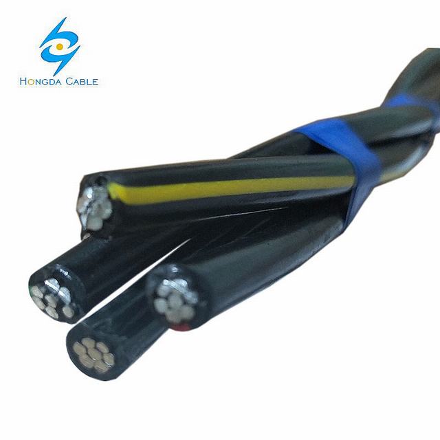  4*10 XLPE aislado de aluminio/PE ABC del servicio de cable Cable de aluminio