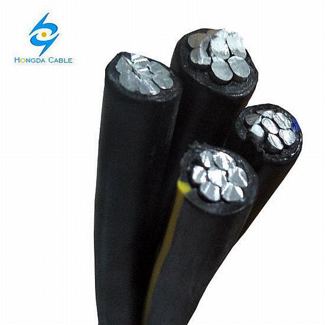  4 Core 50mm2 câble aérien Câble isolé en aluminium 1 kv