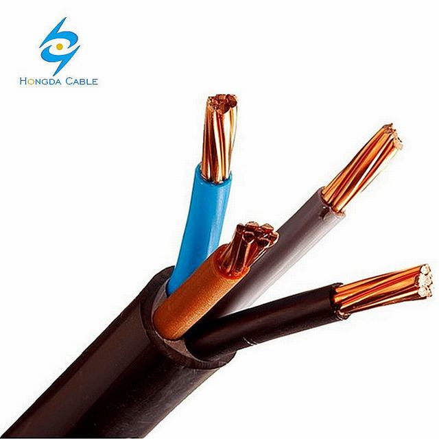  4 X 16 Sqmm eléctrico aislado de alambre de cobre de 4 Núcleos de cable de PVC de 10mm