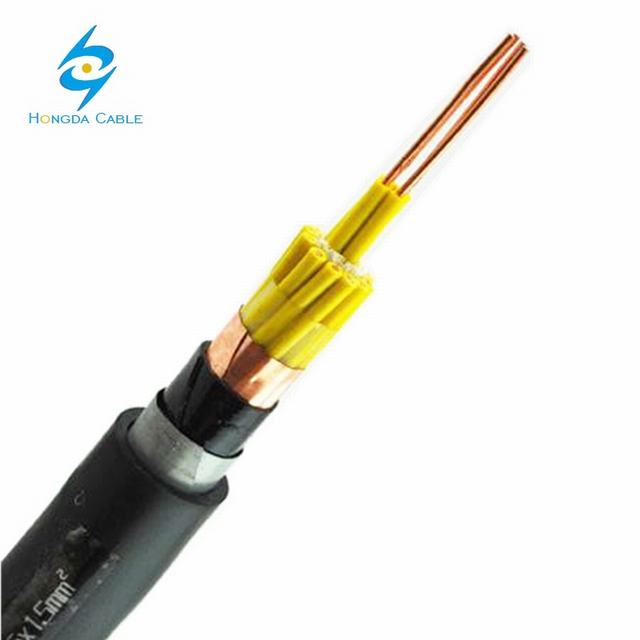 
                                 450/750V~0.6/1kv Conductor de cobre aislados en PVC y de la funda del cable de mando blindado de cinta de acero                            