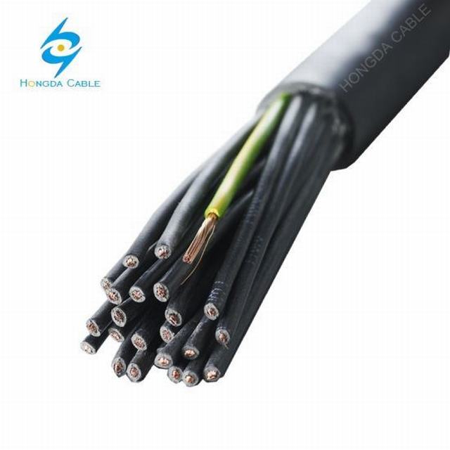  450/750V Cable multifilar aislado de 2,5 mm2 de 24 núcleos eléctrica el cable de control
