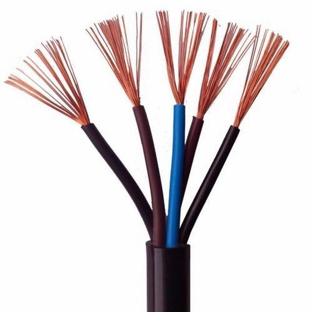  Cable de cobre flexible de 5 núcleos aislamiento de PVC Revestimiento de PVC 450V/750V