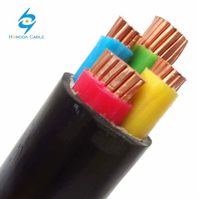  600V 4x25mm 4x50mm 4x95mm 4x120mm cable de alimentación de PVC Nyy