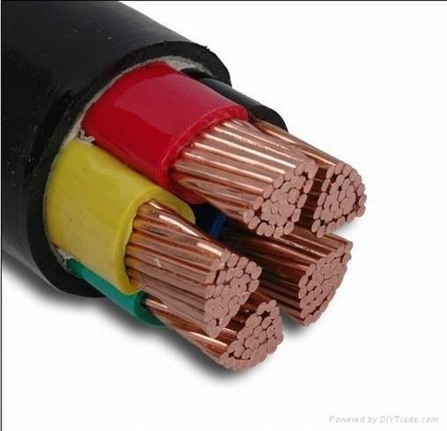  600V Nyy Muti coeurs type Cu/PVC/PVC Câble électrique