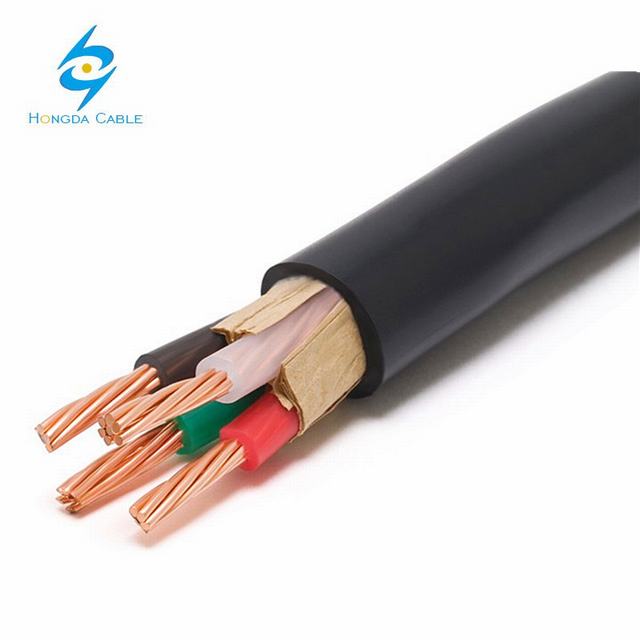  600V Cable de alimentación de cobre eléctrico de PVC 4X16 Cable subterráneo Nyy