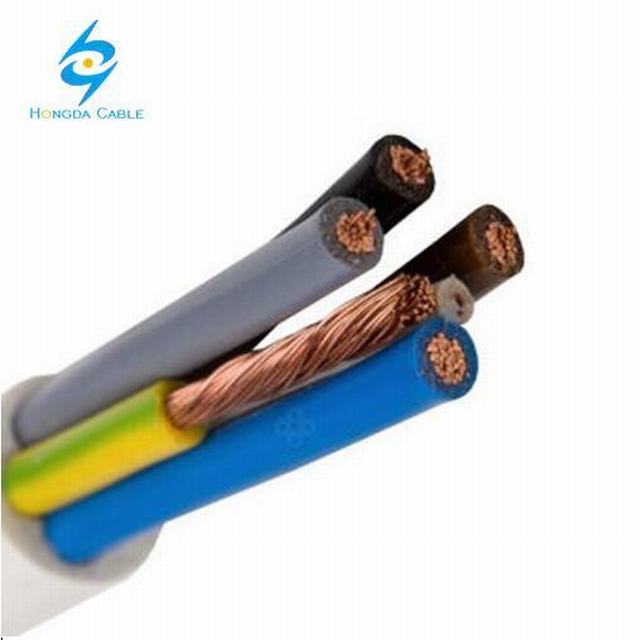 60227 IEC 53 Rvv Electrical Cable 5 Core Flexible Cooper Wire1.5 2.5 Rvv 300/500V Cable
