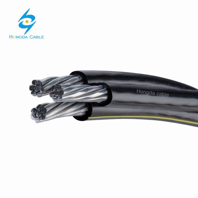 
                                 Cable de aluminio 2AWG Triplex caída de servicio de cable aislado de aluminio 6 AWG                            