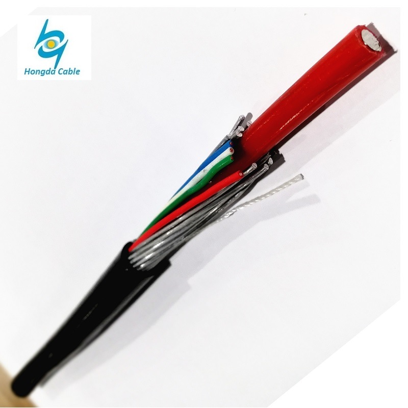 Aluminum Conductor 1/4.5 and 4X0.5mm Cu Wire PE Insulated of Pilot UV Resistance Service Cable