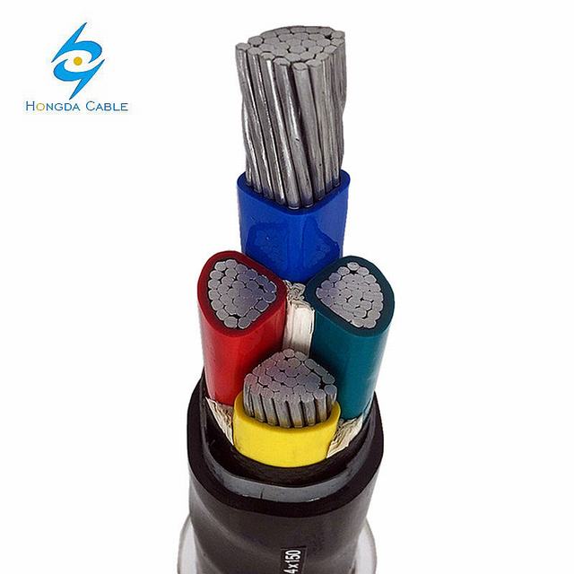 Aluminum Conductor PVC Sheathed PVC Insulated Armoured Low Voltage 4 Core Aluminum Power Cable