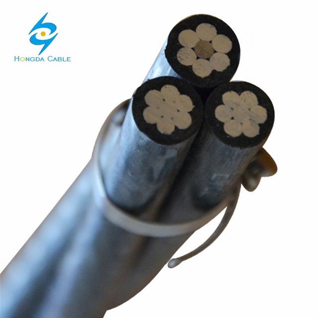Aluminum XLPE Cable ACSR 3*1/0 AWG Insulated Overhead ABC Cable
