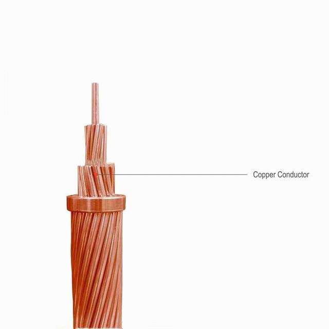  Cable conductor de cobre trenzado desnuda