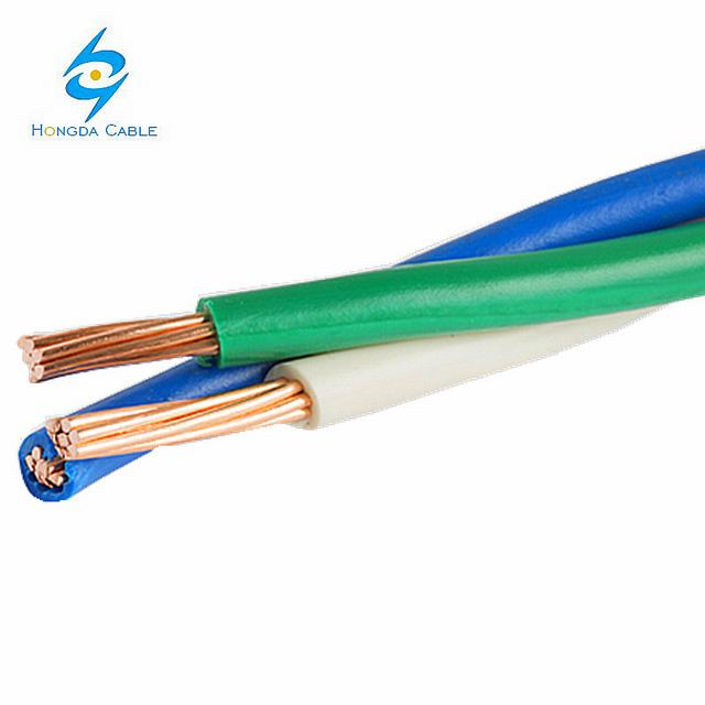 
                                 Cu cobre do fio elétrico com revestimento de PVC encalhados 2 / 0 Fio de Alimentação do Medidor                            