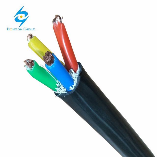  Cable de cobre flexible de 4 núcleos 6 AWG cable PVC