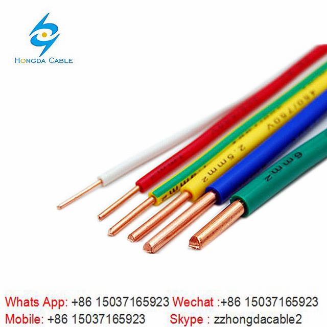 
                                 H07V-U Cable eléctrico de cobre de 1,5 mm2 de 2,5 mm2 4mm2 6mm2                            