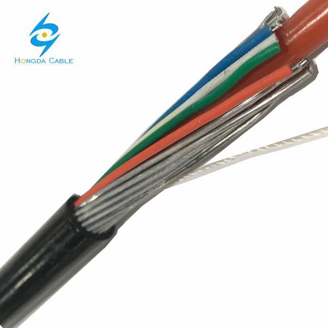  16mm2 de bajo voltaje Cable servicio de cable conductor de aluminio sólido con 4 cables de piloto de cobre
