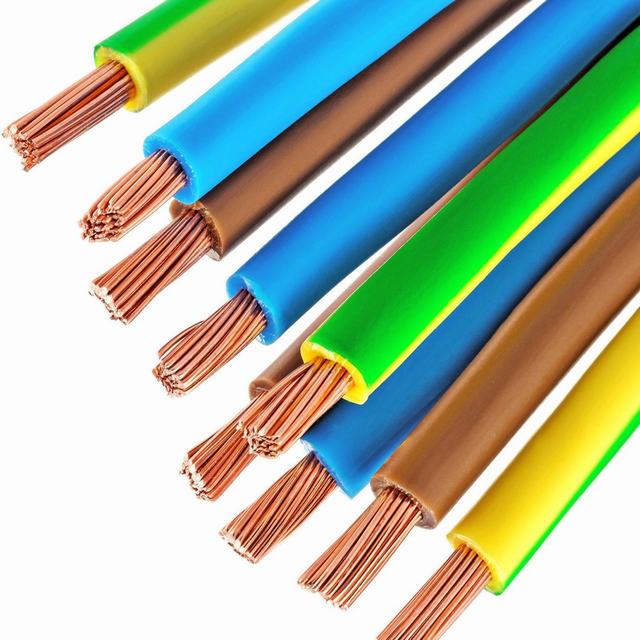 
                                 Baja tensión 450/750V Conductor de cobre PVC / aislamiento XLPE Amarillo Verde Cable Eléctrico cable de masa                            