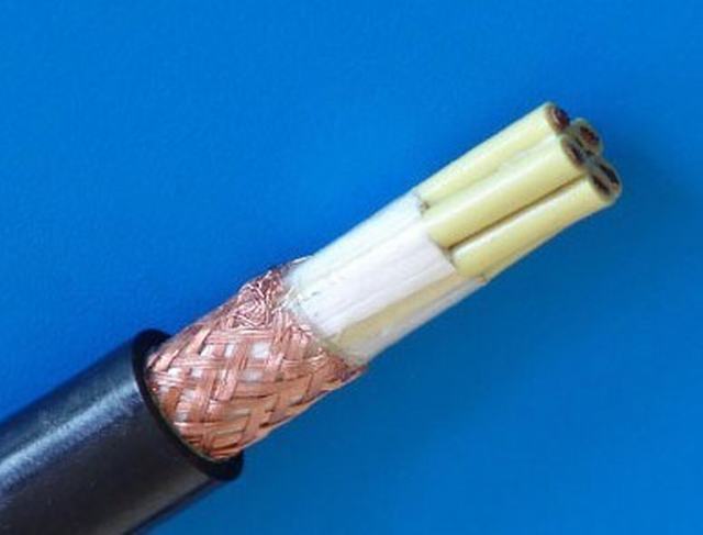 Baja tensión 450/750V apantallado trenzado de alambre de cobre del cable de control de PVC