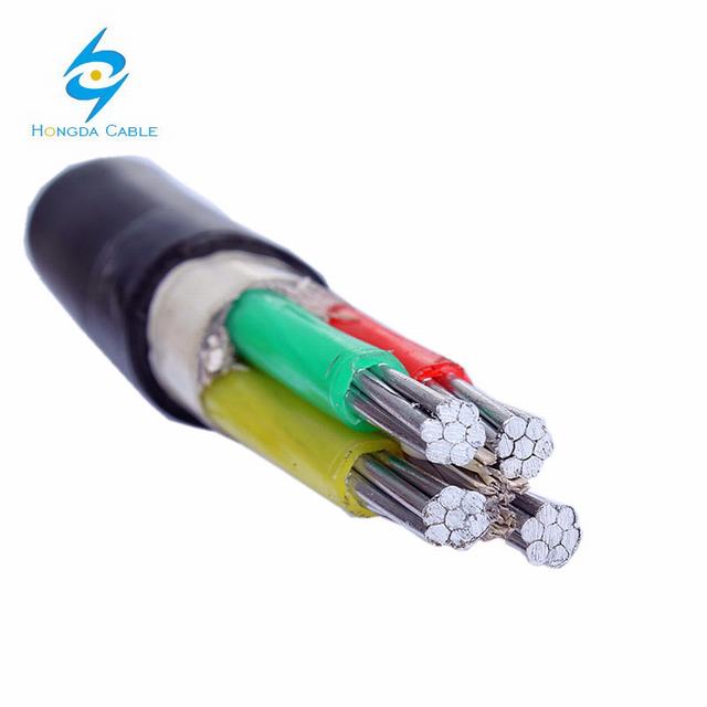  Câble d'alimentation basse tension du fil électrique PVC Câble en aluminium de Na2xy Nayy-J 4X16