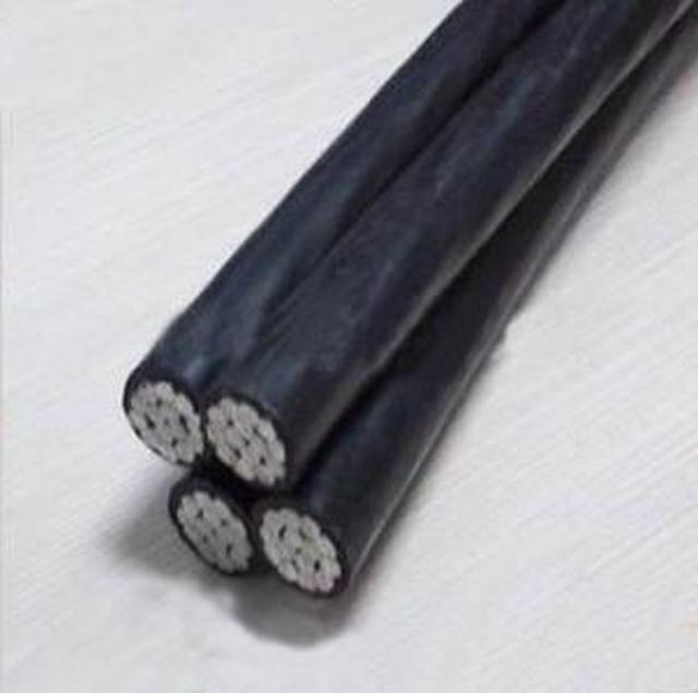 NFC 33-209: Aerial Bundled Cables HDPE PVC XLPE Insulation UV Resistance Coated Overhead Aluminum Cable