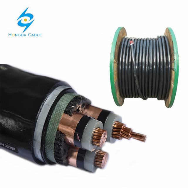  Na2xsfy 3*150mm2/XLPE Sta/PE El Cable Eléctrico Cable de alimentación de voltaje medio