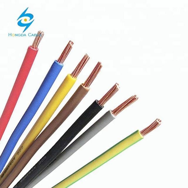 
                                 Cubierta de PVC de Cable Eléctrico Thw/TW AWG 14 12 10 8 6 hilo sólido/Cable eléctrico                            