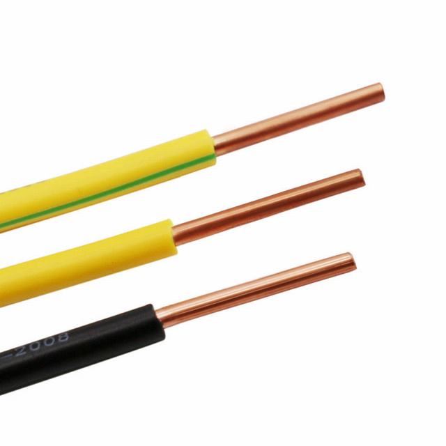 
                                 Conductor de cobre aislados con PVC de 1,5 mm2 de 2,5 mm2 4mm2 6mm2 10mm2 Cable Eléctrico BV                            
