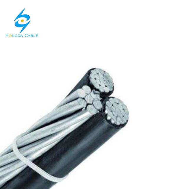 
                                 Caída del servicio de cable de aluminio de 2+1 Core Conductor de aluminio desnudo resistencia UV 16mm                            