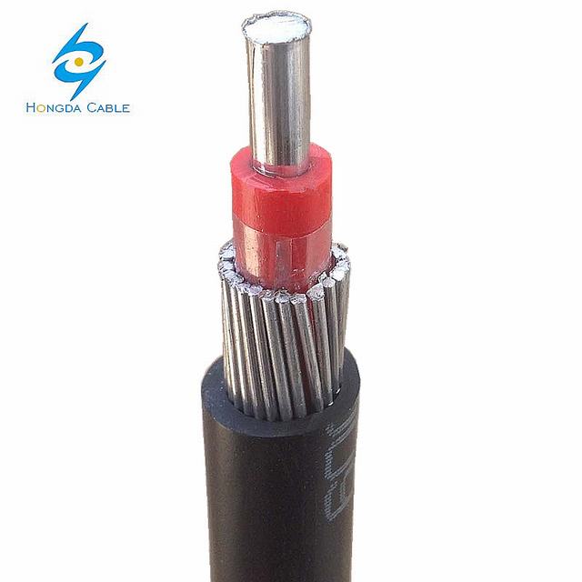  Concéntrico de núcleo sólido Cable de alimentación de aluminio de 2*10mm2