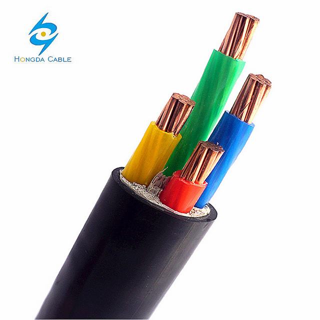  Tierra de metro de cable eléctrico de cobre de 4 núcleos de 25mm cable de alimentación CC