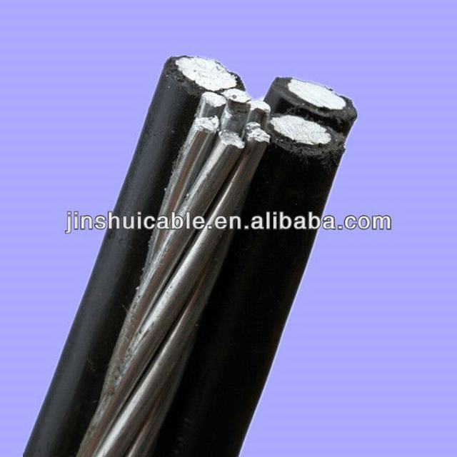 0.6/1kv Aluminum Conductor XLPE Insulated Quadruplex Cable 3X50+50mm2