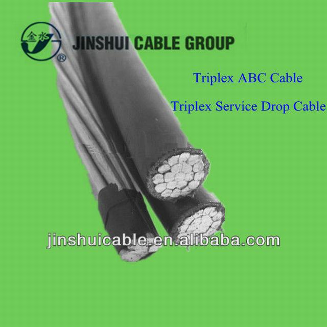 0.6/1kv Overhead Insulated Triplex Aerial Cable 2X2AWG+1X2AWG