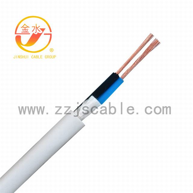  Isolamento de PVC de 300V Twin e massa do cabo flat de cobre de 2 X 10