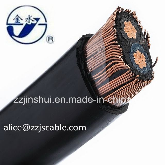  Câble de cuivre en polyéthylène réticulé plat concentriques 2*8AWG+8AWG 0.6/1kv