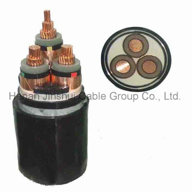 Copper Conductor XLPE Insulation 3 Core Mv Cable