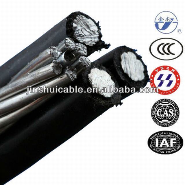 Low Volate Aluminum XLPE Insulated 4 Core 95mm ABC Cable