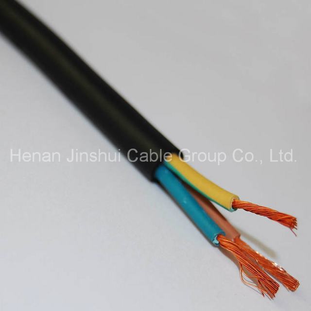 Low Voltage Copper Conductor Flexible Rubber Cable 3 Core