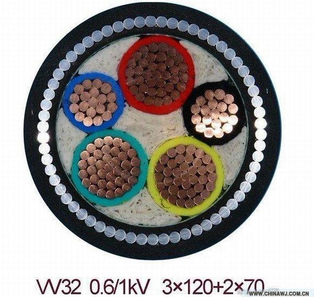 Low Voltage Power Cable 4X25+1X16mm2 XLPE Insulation Steel Wire Armoured Flame Retardant